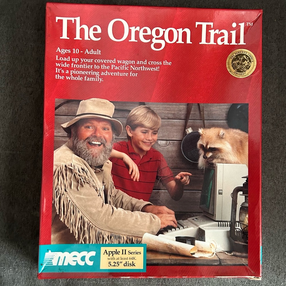 1986 Oregon Trail mecc Floppy Disk Original Box & Instructions PC Computer Game